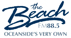 88.5 FM The Beach radio station logo